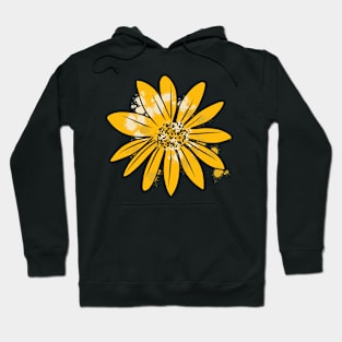 Golden Yellow Sunflower Tawny Olive Digital Art | Melanie Jensen Illustrations Hoodie